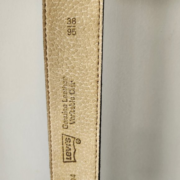 Levis black leather belt size 38 - Picture 3 of 3